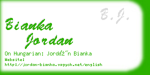 bianka jordan business card